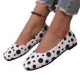 thumbnail image 4 of Willtoo Polka Dot Flats for Women Ballet Flats Slip on Cute Polka Dot Round Toe Mary Janes Comfortable Casual Dressy Shoes, 4 of 6