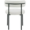 thumbnail image 2 of Maklaine Contemporary Cream Finished Fabric Dining Chair, 2 of 7