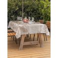 thumbnail image 3 of Outdoor Tablecloth with Umbrella Hole for Patio/Picnic/Party/Camping, Brown Coastal Waterproof Table Cloth Rectangle Table Cover Washable, Nautical Coral Starfish Shell Octopus Sea (60"x 84"), 3 of 8