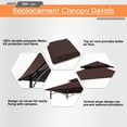 thumbnail image 3 of Eurmax 5x8 Grill Gazebo Replacement Canopy Double Tiered BBQ Canopy Roof,Coffee, 3 of 5