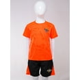 thumbnail image 3 of inlzdz Kids Boys Quick Dry Soccer Jersey Short Sleeve Shirt and Shorts Set Football Active Outfit Set Orange 110, 3 of 7