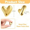 thumbnail image 2 of 48Pcs Heart Decorative Push Pins,Bexikou Gold Cute Push Pins,Bulletin Board Push Pins,Thumb Push Pins for Cork Boards, Office Organisation or Home Decoration (Gold), 2 of 6