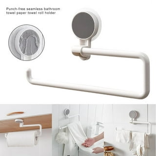 Generic Suction Cup Hook Kitchen Paper Holder Paper Towel Case  White,Reusable Paper Towel Hanger, Wall Mount Paper Towel Holder White, No  Drilling