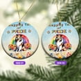 thumbnail image 2 of Wagging Tail Collie Celebrates Rainbow Pride Month LGBT LGBTQ+ Ceramic Round Ornament Collie Dog Lover Gifts Idea Home Tree Decor - 01003, 2 of 5