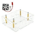 thumbnail image 1 of JIAHAOO Transparent Acrylic Case Open Design Ventilated Easy Access Ports Plus Cooling Fan Install for Orange Pi 5 Plus, 1 of 8