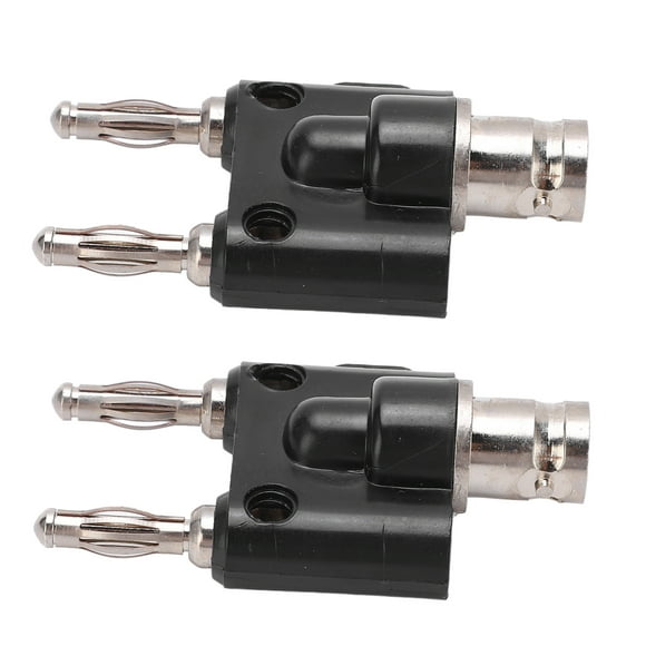 Banana Connector, BNC Female To Double Row 2PCS Banana Plug Adapter Conductivity For Industrial Equipment