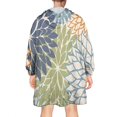 thumbnail image 2 of Wearable Oversized Blanket,Blue Floral and Petal Pattern Wearable Blanket Hoodie for Adults,Cozy Hooded Blankets with Super Pockets,Super Warm Fuzzy Pullover for Women & Men, 2 of 6