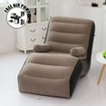 thumbnail image 5 of Inflatable Sofa Chair with Household air Pump, Lounger Sofa for IndoorLiving Room, Foldable Lounge Chair with Armrests for Living Room, Bedroom, Office,Travel, Camping （Brown）, 5 of 7
