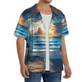 thumbnail image 2 of KLL Ocean View Bedroom Print Men's Shirt Short Sleeve Button Down Summer Cuba Beach Shirts- 3X-Large, 2 of 5
