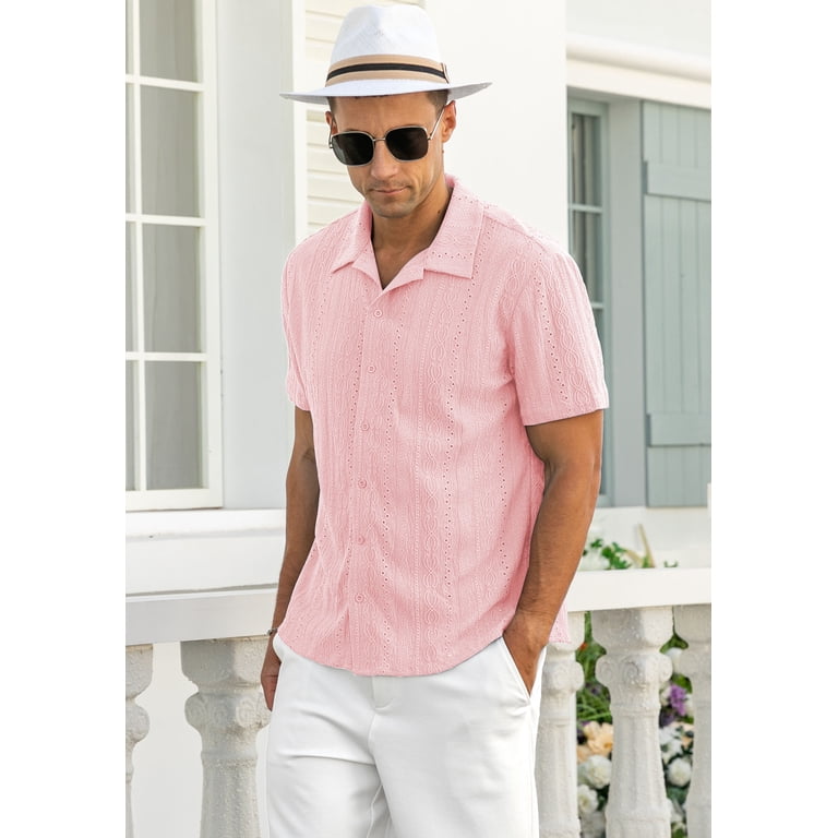 Iceglad Men's Hollow Out Casual Shirt photo 2