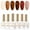 Brown Red, variant on Gellen Gel Nail Polish Kit, 6 Colors Ice Glassy Gel Blue Purple Yellow Red Green Pink Gel Polish Set Soak Off UV Gel Nail Kit Nail Art DIY Manicure Gifts for Her