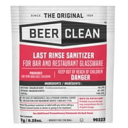 Diversey Care 90223 Beer Clean 0.25 oz. Packet Powder Last Rinse Glass Sanitizer (100/Carton)