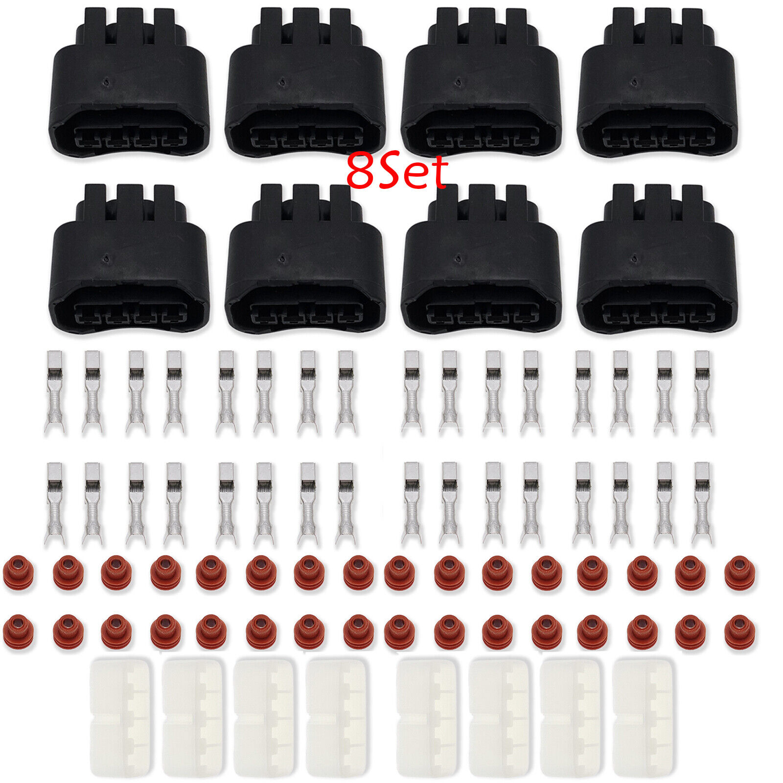 8 Set Ignition Coil Plug Connector For Toyota Lexus Camry Yaris 9098011885