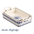 thumbnail image 2 of Bico Blue Talavera Stoneware Baking Dish Set, Set of 2, Large & Medium Rectangular Baking Pan Set, Lasagna Pan, Casserole Dish, Microwave, Dishwasher and Oven Safe, 2 of 5