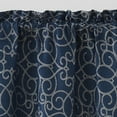 thumbnail image 2 of VCNY Home Versailles Navy Scroll Rod Pocket Blackout Curtain Panel, 52" x 90", 2 of 5