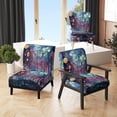 thumbnail image 1 of Designart "Celestial Charm I" Chaise d'Appoint Bleue Abstraite avec Collages - Fauteuil Moderne pour Chambre, 1 of 7