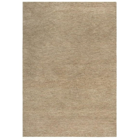 Alora Decor Luna 5'x7'6" Solid/Tone on Tone Beige/Beige Hand-Tufted Area Rug