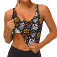 thumbnail image 3 of Fuzoiu Pumpkin And Flying Bat Print Women's Sports Vest,U-Back Sports Tank,Gym Vests,Athletic Sleeveless Shirts,Exercise Undershirts,Yoga, Gym, and Dance Wear-X-Large, 3 of 8