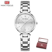 MINI FOUCS Women Watches Waterproof Stainless Steel Quartz Ladys Watch Relogio Feminino Luxury Brand Fashion Ladies Wristwatches