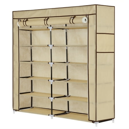 Homegear Xl Free Standing Fabric Shoe Rack Storage Cabinet