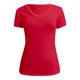 thumbnail image 4 of Camiseta básica ajustada de manga larga y cuello en V para mujer, de rayón elástico/spandex - S-L, 4 of 5