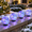 Multicolor-4 globes, variant on Warm White 4 Globes Solar Globe Outdoor Landscape Walkway Lights