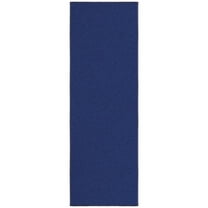 Ottomanson Non-Slip Rubberback Modern Solid 2x5 Indoor Runner Rug, 20" x 59", Navy