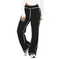 thumbnail image 2 of jtjvou Track Pants Women Sweatpants Soft Jogging Straight Pajama Sweats Wide Leg Sweatpants Women Lounge Pants Joggers Black L, 2 of 7