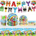 thumbnail image 2 of 127 PCS Sprunki Incredibox Theme Anime Games style Birthday Party Tableware Set., 2 of 4