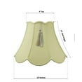 thumbnail image 2 of 9x18x13 Scalloped Bell Tassel Lampshade, Eggshell Shantung Fabric, 2 of 6