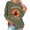 L0012 Army Green, variant on Halloween Sweatshirts Women Oversized Round Neck Shirts Lightweight Witch Shirt Fall Loose Pullover Tops
