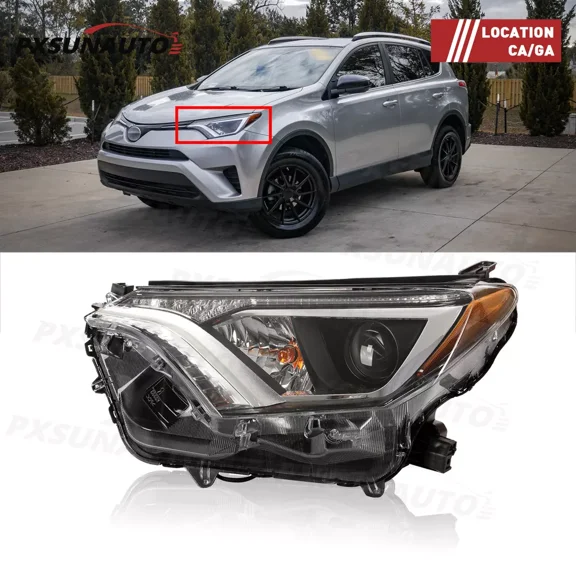For 2016 2017 2018 Toyota Rav4 Halogen Projector Headlight Headlamp Left Side LH