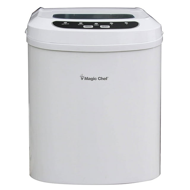 Magic Chef MCIM22W Machine Portative de Comptoir pour Fabriquer des Glaçons de 27 Livres, Blanc
