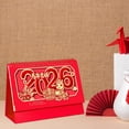 thumbnail image 6 of Jiibva 2026 Red Table Calendar Chinese Style Desk Planner Standing Flip Calendar for Home Office Academic Family Supplies, 6 of 7