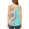 thumbnail image 2 of Sugar Skull Juniors Flowy Side Slit Tank Top Multi X-LG, 2 of 2