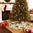 thumbnail image 2 of Sunflower Christmas Tree Skirt 36 Inches, Summer Botanical Vintage Spring Floral Butterfly Xmas Trees Skirt Mat Cover Decorations for Holiday Party Indoor Outdoor, 2 of 9