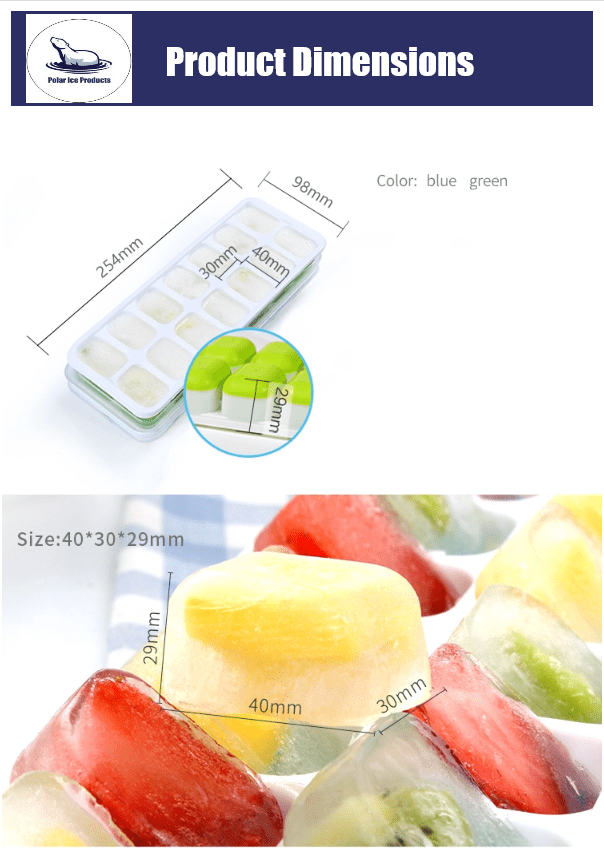 STARBRILLIANT Soft Easy-release Silicone Ice Cube Tray, Easy-clean Ice  Moulds with Removeable LidsPerfect, Water, Soda, Herbs and Juice  Container(Set