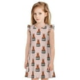 thumbnail image 1 of Fotbe German Shepherd Dog Vestido de Dormir para Niñas de 3 a 10 Años, Mangas Cortas, Estilo Princesa, Pijama Camisón con Mangas Voladas-Large, 1 of 6