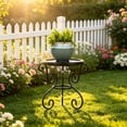 thumbnail image 5 of Wrought Iron Gazing Ball Plant Stand, Multipurpose Decorative Metal Plant Riser for Yard, Flower Bed, Patio, Porch & Indoor Display, 5 of 7