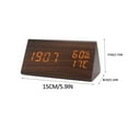 thumbnail image 4 of Binwennn New Temperature And Humidity Multifunctional Silent Alarm Clock LED Wooden Clock Student Electronic Clock Bedside Desk Multifunctional Alarm Clock White Letter Model Sand Timer for Kids 5, 4 of 4