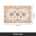 thumbnail image 5 of MeyJey Oriental Indoor Area Rug 2'x3' Non-Slip Machine Washable Vintage Distressed Floor Carpet for Living Room Bedroom Dining Kitchen Hallway, Beige/Orange, 5 of 15
