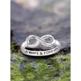 thumbnail image 2 of JewelersClub 0.925 Sterling Silver Infinity Friendship Ring for Women | Personalized Always & Forever Eternity Knot Symbol Band, 2 of 5