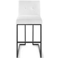 thumbnail image 4 of Modway Privy Black Stainless Steel Upholstered Fabric Bar Stool in Black White, 4 of 7