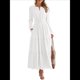 thumbnail image 1 of Vestido de Otoño Informal para Mujer, de Larga, Cuello en V, Cintura Elástica, Ligero, para Invitadas de Boda, con Bolsillos L, 1 of 10