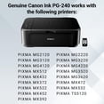 thumbnail image 3 of Canon PG-240 Black Ink Cartridge – 2 Pack | Compatible PIXMA MG3620, MG3520, MX532, MX472, TS5120 & More | Standard Yield Black Ink for Crisp, Professional Prints, 3 of 6