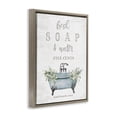 thumbnail image 2 of Stupell Industries Rustic Lodge Antique Fresh Soap & Tub Brown Floating Frame Canvas Art, 17 x 21, by Lettered and Lined, 2 of 7