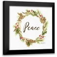 thumbnail image 1 of Talent, Kelley 15x15 Black Modern Framed Museum Art Print Titled - Peace Wreath, 1 of 5