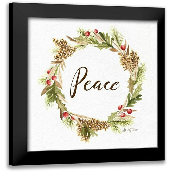 Talent, Kelley 15x15 Black Modern Framed Museum Art Print Titled - Peace Wreath