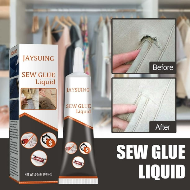 Garment Repair Glue Adhesive Fabric Glue Liquid Sewing Solutions Kit, No Sewing Quick Sewing