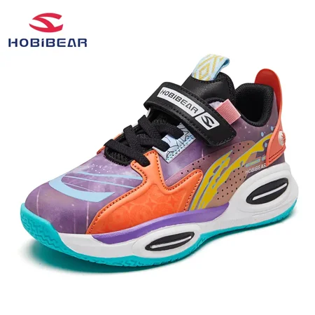 

GEDER-S2 HOBIBEAR Boys Soft Sole Sneakers Waterproof Anti Slip Hook & Loop Fastener Running Shoes